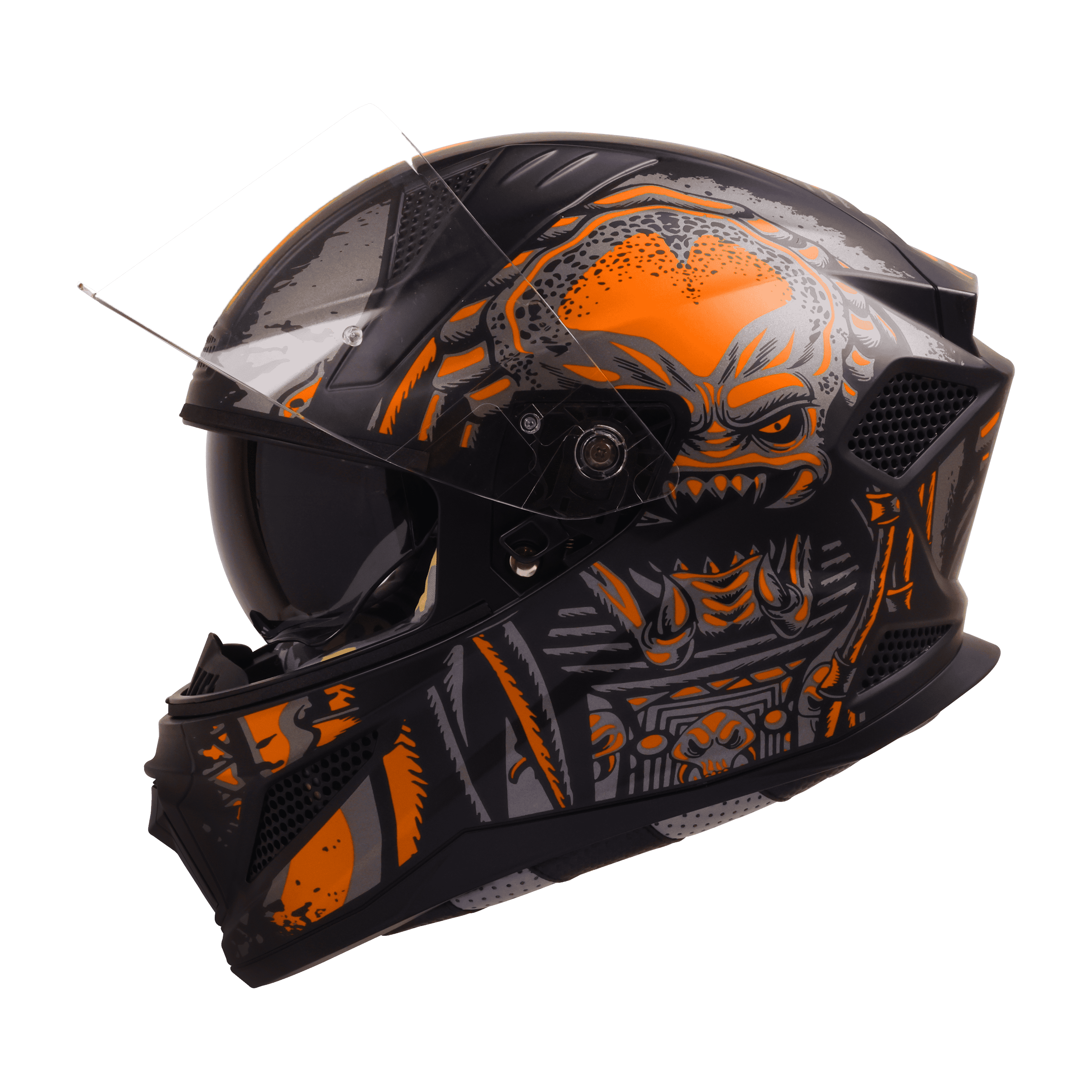 SBH-25 ISS PREDATOR GLOSSY BLACK WITH ORANGE